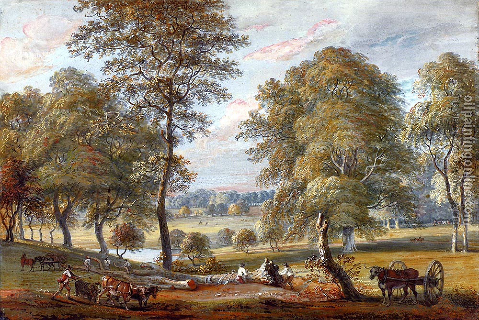 Paul Sandby - Foresters In Windsor Great Park